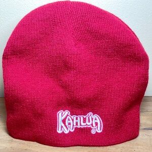 New Kahlua Red~ White Embroidered Style Sock CAP/HAT~one size